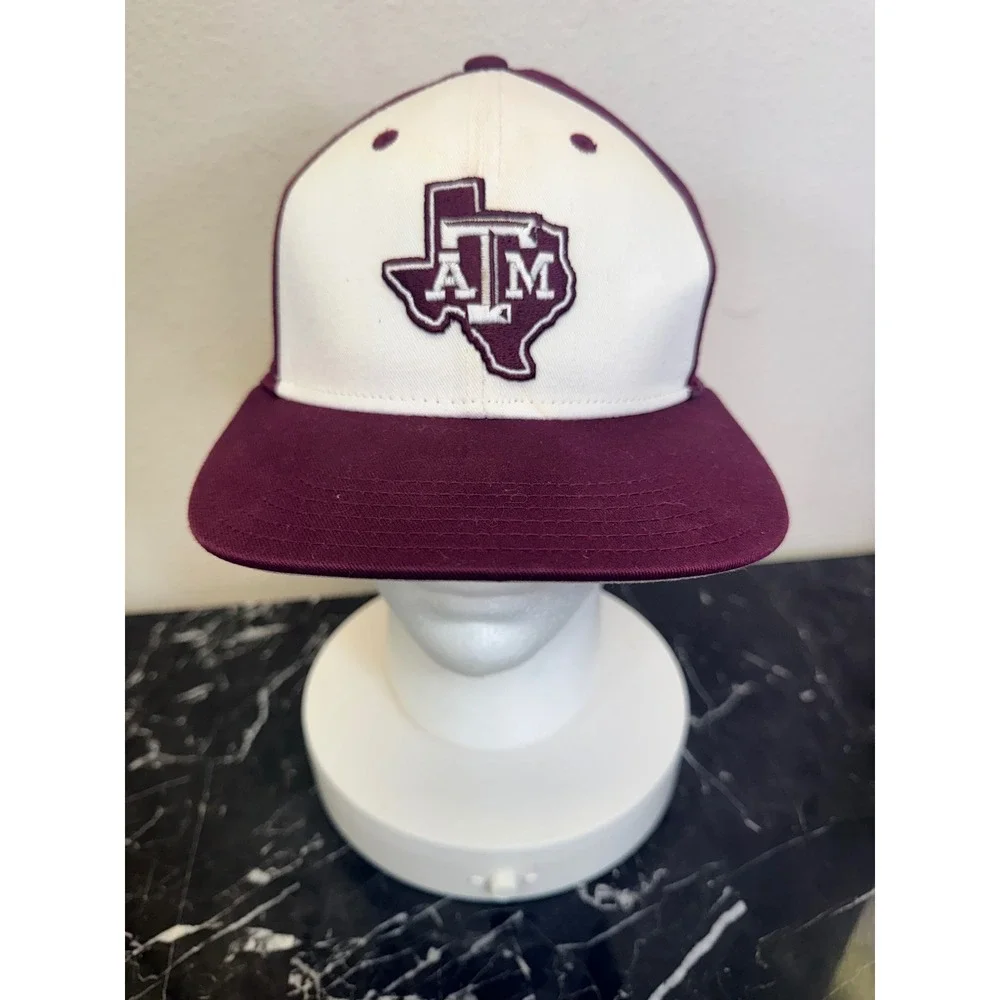 Adidas Texas A&M Aggies Youth Hat Maroon White Stretch Fit Cap FitMax70 OSFM